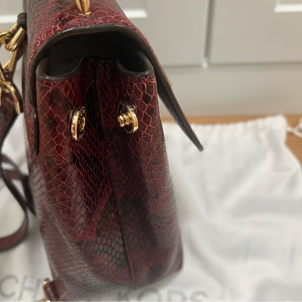 Michael Kors Mott Chain Python Mini Convertible Backpack - Picture 5 of 8